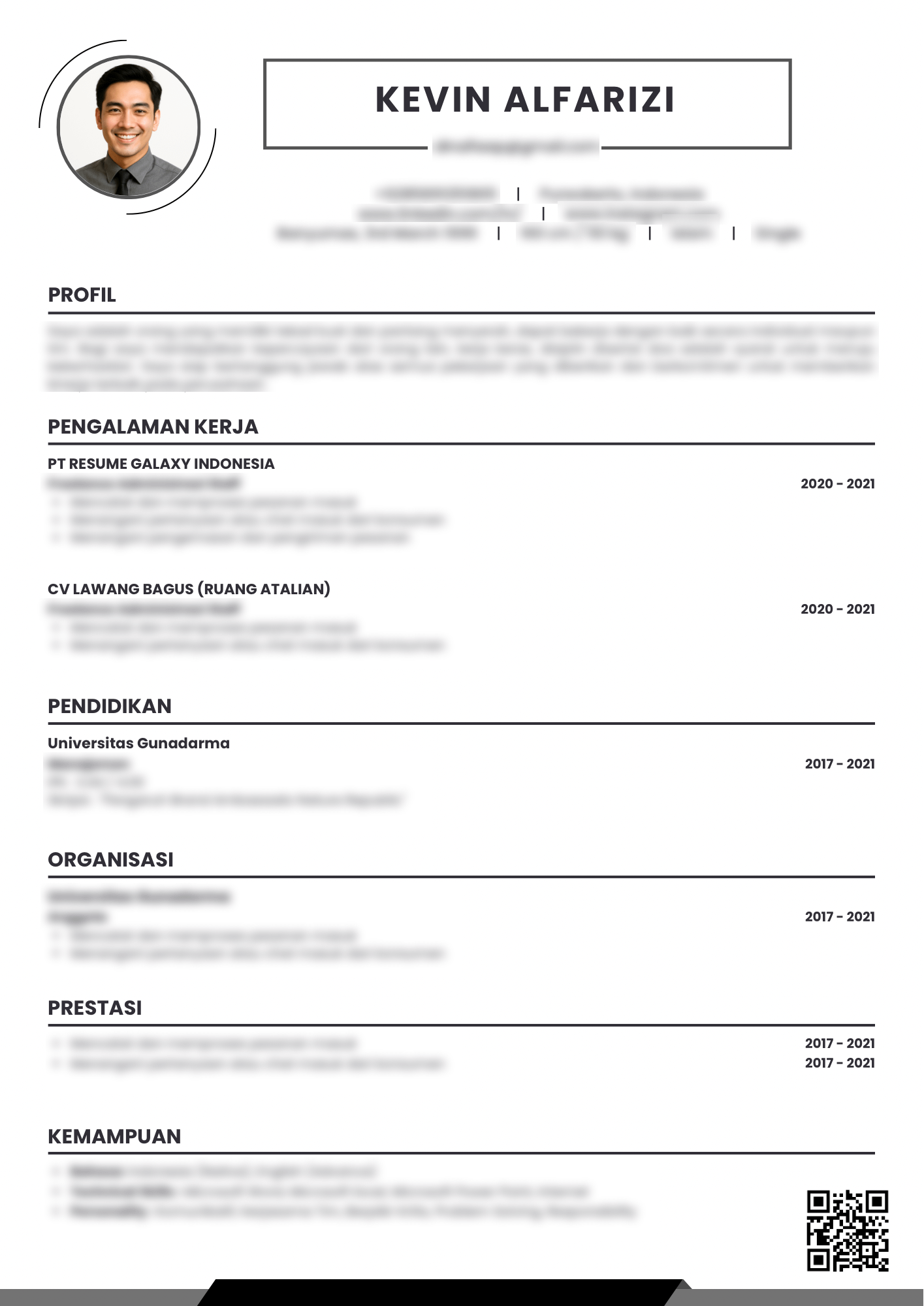 CV ATS - KEVIN ALFARIZI